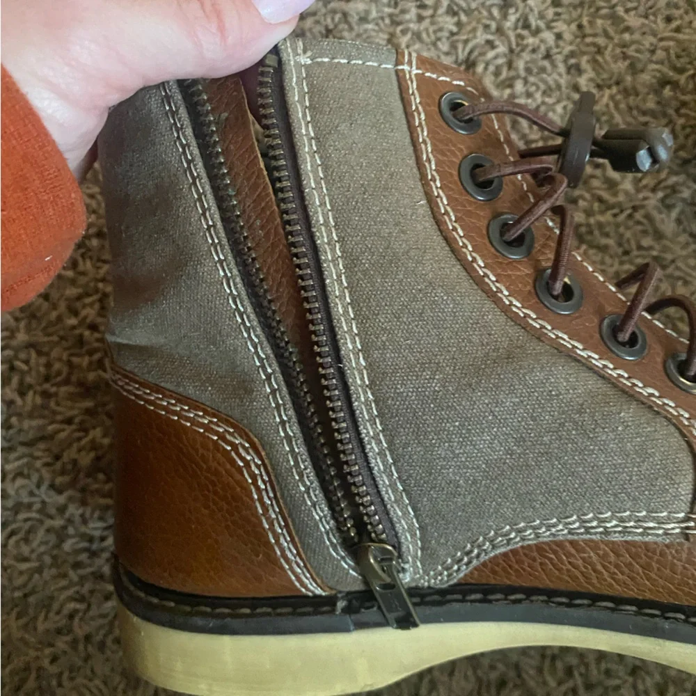 Men’s Crevo Lace Up Moc Toe Rigsby Boot in Caramel, size 9 - Picture 4 of 9
